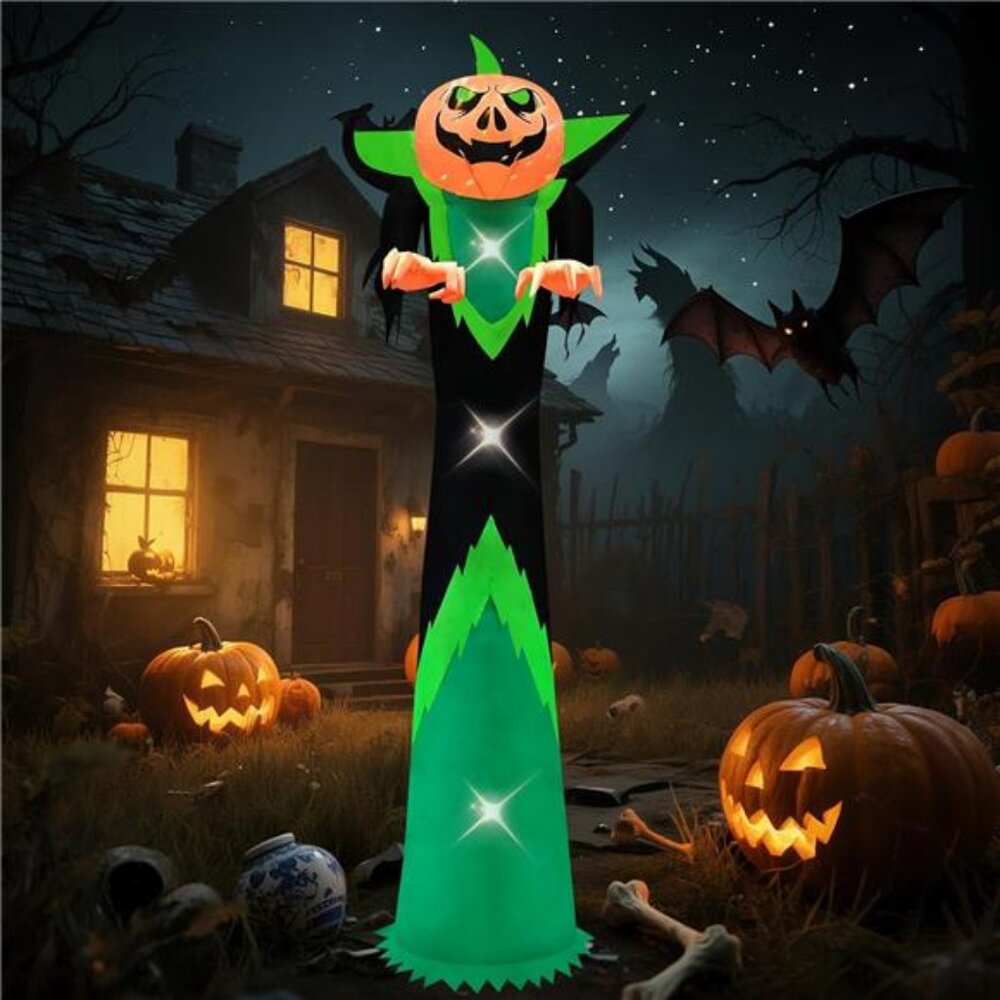 12ft Halloween Inflatable Decor with LED Lights Outdoor Blow up Decor